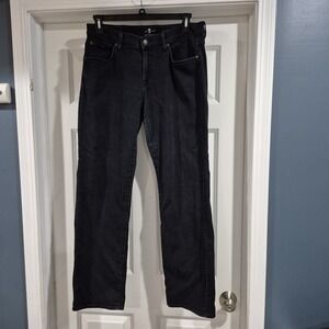 7 For All Mankind Jeans Mens 33 Black Austyn Luxe Performance‎ Stretch *FLAW